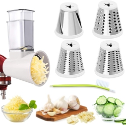 NEWSETS Slicer/shredder Attachment for Kitchen Stand Mixers, Cheese Grater Attachments & Food Slicers & Vegetable Chopper & Salad Shooter Kitchen