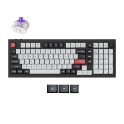 KEYCHRON Q5 He Wireless Mechanical Keyboard for Mac & PC - 96% Compact Design, RGB Lighting, Aluminum Body, Macos Shortcut Keys, Carbon (Q5H-M1)
