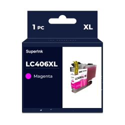 SUPERINK Compatible Brother Lc406Xl Ink Cartridge By In Magenta