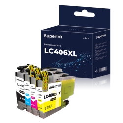 SUPERINK Compatible Brother Lc406Xl Ink Cartridge Combo By
