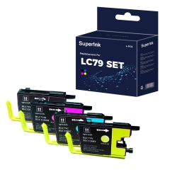 SUPERINK Compatible Brother Lc79 Ink Cartridge Set Bk/c/m/y By