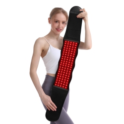 MYACUC 660Nm 850Nm Infra Light Therapy Belt, Light Therapy Pad for Neck Back Waist Pain Relief, Light Therapy Wrap Belt In Red
