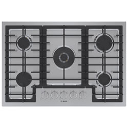 Open Box - Bosch 30" 5-Burner Gas Cooktop (NGM8058UC) - Stainless Steel - Perfect Condition