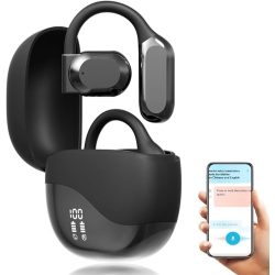 MYACUC Ai Translating Earbuds, Wireless Bluetooth Real Time Translation Earbuds, 144 Langauges Translator Earphones, Over-Ear Translation Headphones For