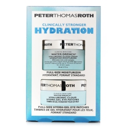 PETER THOMAS ROTH Clinically Stronger Hydration Full Size 2 Piece Kit: Water Dranch Hydrating Moisturizer 50Ml + Hydra Gel Eye Patches 30P