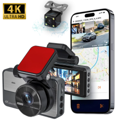 LDAS ELECTRONICS Ldas 4K Wifi Dual Lens Dash Cam, Metal Private Model Support Gps 3 Inch Dashboard Camera Car Dvr Parking Monitoring