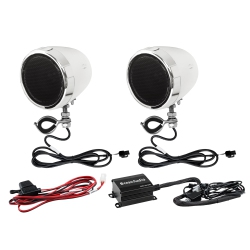 OCEANAUDIO Omc-50.2Ad 3 Inch Weatherproof Speakers And Super Mini Amplifier \w Bt Streaming for 12V Motorcycle, Atv, Utv, Adjustable Brackets