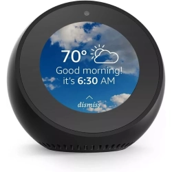 AMAZON Echo Spot Smart Assistant Alarm Clock With Alexa - In Black