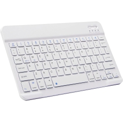 RISOKEYS Ultra-Slim Bluetooth Keyboard Portable Mini Wireless Keyboard Rechargeable(10 Inch White)
