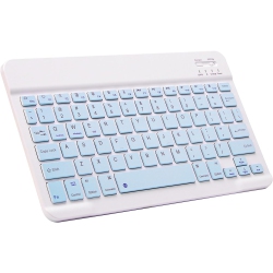 RISOKEYS Ultra-Slim Bluetooth Keyboard Portable Mini Wireless Keyboard Rechargeable(10 Inch Blue)