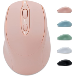 RISOKEYS 1PCs Bluetooth Mouse, Rechargeable Wireless Mouse for Laptop/ipad/macbook Pro/air, Silent Mouse Portable Slim(Pink)