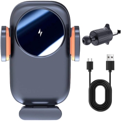 YOULIGHTS Wireless Car Charger, 15W Wireless Charger Phone Holder, Car Charger Holder, 360-Degree Rotation Wireless Car Charger Mount(Single Hook Clip)