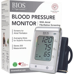 BIOS Diagnostics Blood Pressure Monitor - With Atrial Fibrillation Screening, Home Use, Upper Arm Reading, Afib