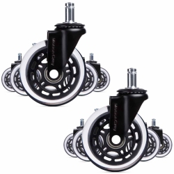 MOTIONGREY - Rollerblade Office Chair Wheels Replacement for Hardwood Floors, Chair Casters Replacement, Heavy Duty Desk Chair Wheels for Replacing