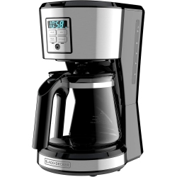 BLACK DECKER HOME Black+Decker 12-Cup Programmable Coffee Maker, Stainless Steel- In Silver