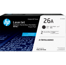 HP 26A Original Laserjet Toner Cartridges - 2-Pack - (Cf226Ad) In Black