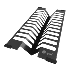 STYLISH 16 3/4" Over Sink Stainless Steel Dish Organizer In Graphite In Black