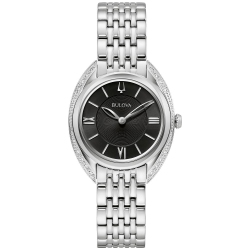 BULOVA Ladies Misc Classic Quartz Watch 30MM Silver-Tone Stainless Steel Case And Bracelet With Dial (96R252) In Black