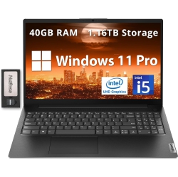 LENOVO V15 Gen 4 15.6" Fhd Anti-Glare Laptop, Intel I5-13420H, 40GB Ddr4 Ram, 1.16Tb Storage (1Tb SSD+160GB Docking Station Set), ‎intel Uhd