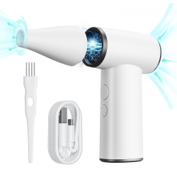 MYACUC Portable Turbo Fan, Handheld Compressed Air Duster, Cordless Air Dust Collector, Electric Air Blower \w 4 Modes, Cordless Duster for Computer