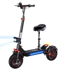 ISCOOTER Ix5S Folding Electric Scooter(1000W Motor/64Km Range/ 45Km/h Top Speed/11"off - Road Solid Tires/dual Suspension & Double Disc Brake/app