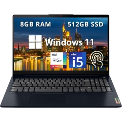 LENOVO - Ideapad 3I 15.6" Fhd Touchscreen Laptop, Intel I5-1155G7, 512GB PCie SSD, 8GB Ram, Intel Iris Xe Graphics, HD Webcam, Dolby Audio, Wifi 6