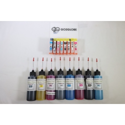 PRECISION COLORS Refurbished (Excellent) - Refillable Ink Cartridge Set With Ink – 6-Color Collection