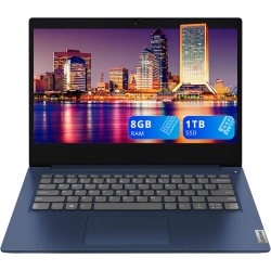 LENOVO - Ideapad 3 14" Full HD Laptop, Amd Ryzen 3 3250U, 1Tb SSD, 8GB Ddr4 Ram, Amd Radeon Graphics, Webcam, HDMI, Wi-Fi, Windows 10, Abyss