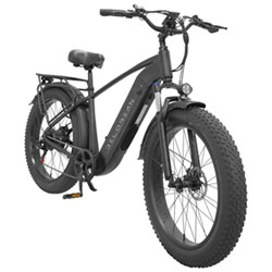 Delorean DM220 Electric City Bike (500W Motor / 55km Range / 32.2km/h Top Speed) - Black