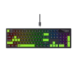 HAVIT Kb893L Wired RGB Backlighting Mechanical Content Switches, Type-C Detachable Cable, 104-Key, All Keys Roll-Over Gaming Keyboard In Blue