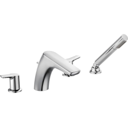 MOEN T987 Method Two-Handle Low Arc Roman Tub Faucet Includes Hand Shower, Chrome