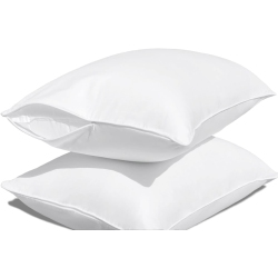 CANADIAN LINEN Cotton Pillow Protector Full Zipper Encasement, 20"x36" King, 2 Pack, Soft Breathable Natural Cooling Fabric Bed Bug Proof Pillow