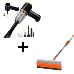 8000PA Cordless Car Vacuum Cleaner with Accessories & 2-in-1 Window Cleaning Tool
