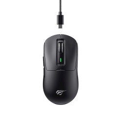 HAVIT Ms969Se Tri-Mode Wired+Wireless 2.4Ghz+Wireless Bluetooth V5.1, 8000 Dpi, Rechargeable 600Mah Battery, 6-Key Lightweight Gaming Mouse Gaming