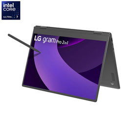 LG Gram 16" Touchscreen 2-in-1 Laptop - Obsidian Black (Intel Core Ultra 7 255H/32GB RAM/1TB SSD)