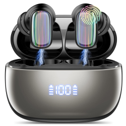 PRIME MADE Wireless Earbuds, Bluetooth 5.4 Earbuds Stereo Bass, 40Hrs Playtime Bluetooth Earbuds Built In Noise Cancellation Mic, Bluetooth