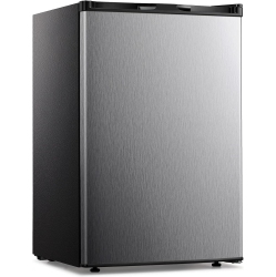 KISMILE Small Freezer Upright, 3.0 Cu. Ft Mini Freezer \w Adjustable Thermostat, Removable Shelves, Reversible Single Door, for Home/dorms