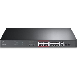 TP-LINK Tl-Sl1218Mp 16-Port 10/100Mbps + 2-Port Gigabit Unmanaged Poe Switch (Tl-Sl1218Mp)