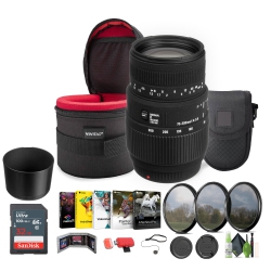 SIGMA 70-300MM F/4-5.6 Dg Macro Lens for Sony + Bundle