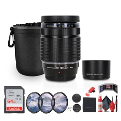 OLYMPUS Om System M.zuiko Digital Ed 40-150MM F/4 Pro Lens Bundle