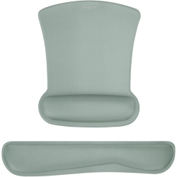 VECELOLIBILIS Wrist Rest Support for Mouse Pad & Keyboard Set, Ergonomic Mousepad Non-Slip Base Home/office Pain Relief, Antique In Green