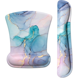 VECELOLIBILIS Mouse Pad Wrist Support Keyboard Wrist Rest Pad Ergonomic Mousepad, Non-Slip Memory Foam Pain Relief for PC Laptop Gaming Office, Color