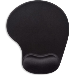 VECELOLIBILIS Ergonomic Mouse Pad With Gel Wrist Support Wrist Rest Smooth Surface Non-Slip Pu Base Comfortable Office Supplies Pain Relief In Black