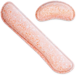 VECELOLIBILIS Mouse Wrist Rest, Memory Foam Soft Fabric Mouse Wrist Rest Pad Support Cushion With Anti-Skid Rubber Base, Champagne-Stay Positive