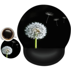 VECELOLIBILIS Leather Mouse Pad Wrist Support Ergonomic Memory Foam, Rest Nonslip Mousepad for Office, Gaming, Computer, Dandelion