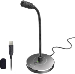 VECELOLIBILIS USB Computer Microphone G009, Noise-Cancelling Recording Desktop Mic for PC/laptop for Online Chatting, Home Studio, Podcasting