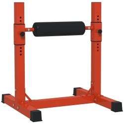 SOOZIER Bulgarian Split Squat Stand, 12-Level Adjustable Single Leg Squat Stand for Lower Body Strength Training In Red