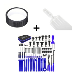 Carbon Fiber Door Guard, 238pcs Trim Removal Kit, & Long Handle Squeegee