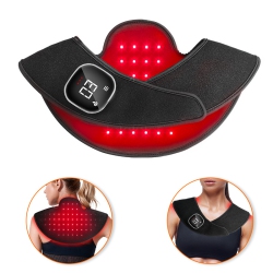 MYACUC Cordless Light Therapy Pad for Neck Shoulder Pain Relief, Wearable Near Infra Light Shoulder Wrap Pad, Light Therapy Shawl for Back Muscle