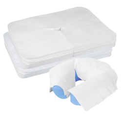 MYACUC 500PCs Disposable Massage Table Face Cradle Cover for Beauty Salon, Massage Face Cradle Cover, Non-Stick Massage Face Cushion Covers for Chair